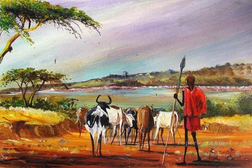 Lago Bogoria de África Pinturas al óleo
